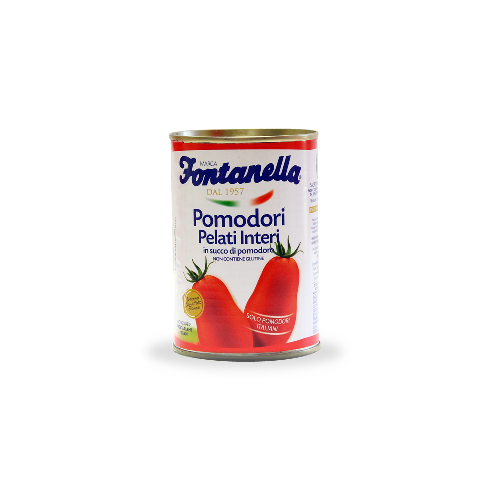Pomodori Pelati Interi 400g da 12 pezzi - Fontanella 1957